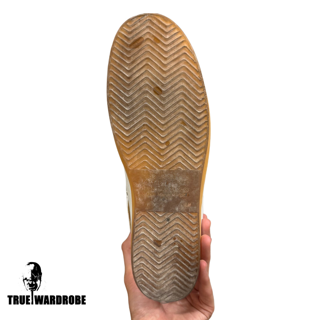 2012 Maison Margiela X H&M High Top White Leather Sneakers