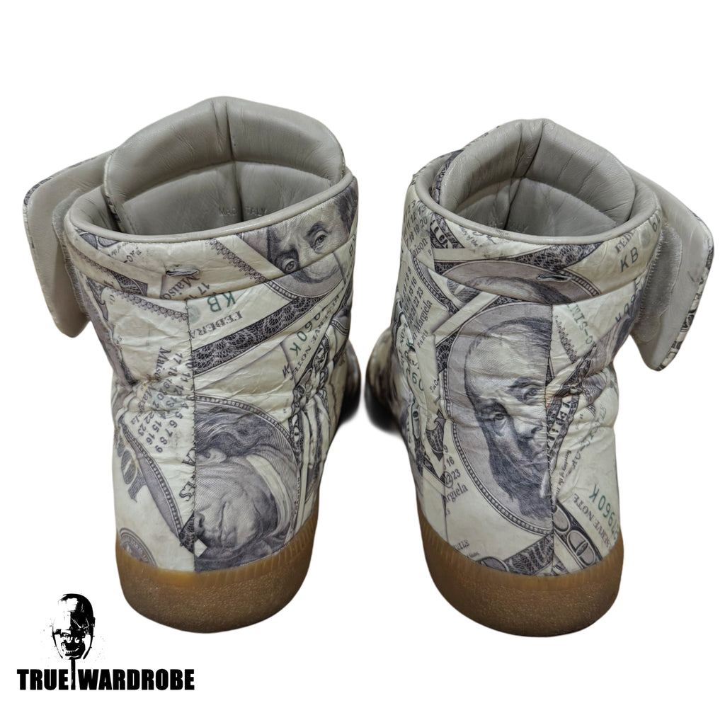 2018 Maison Margiela Dollar Money Printed High Top Futures