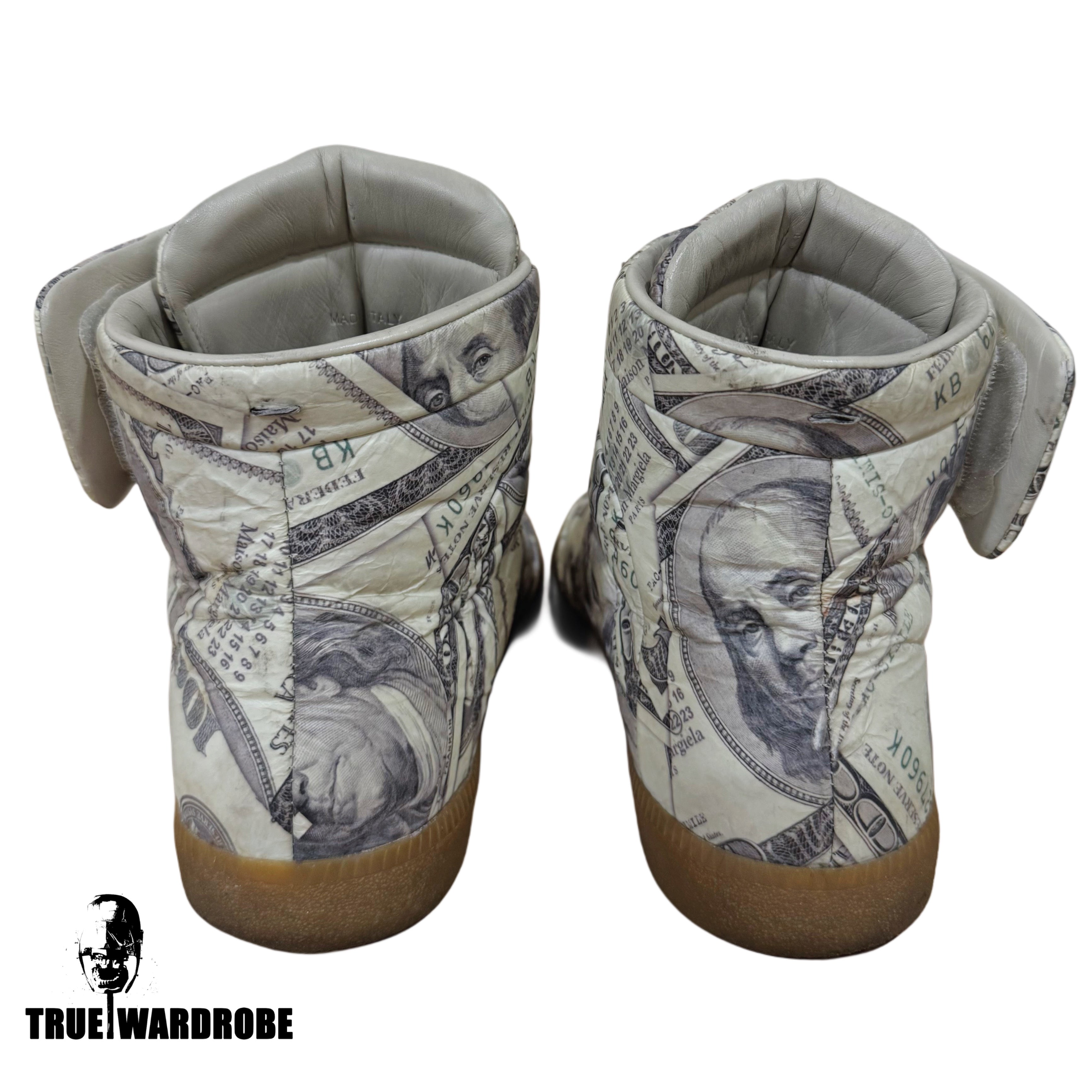 2018 Maison Margiela Dollar Money Printed High Top Futures