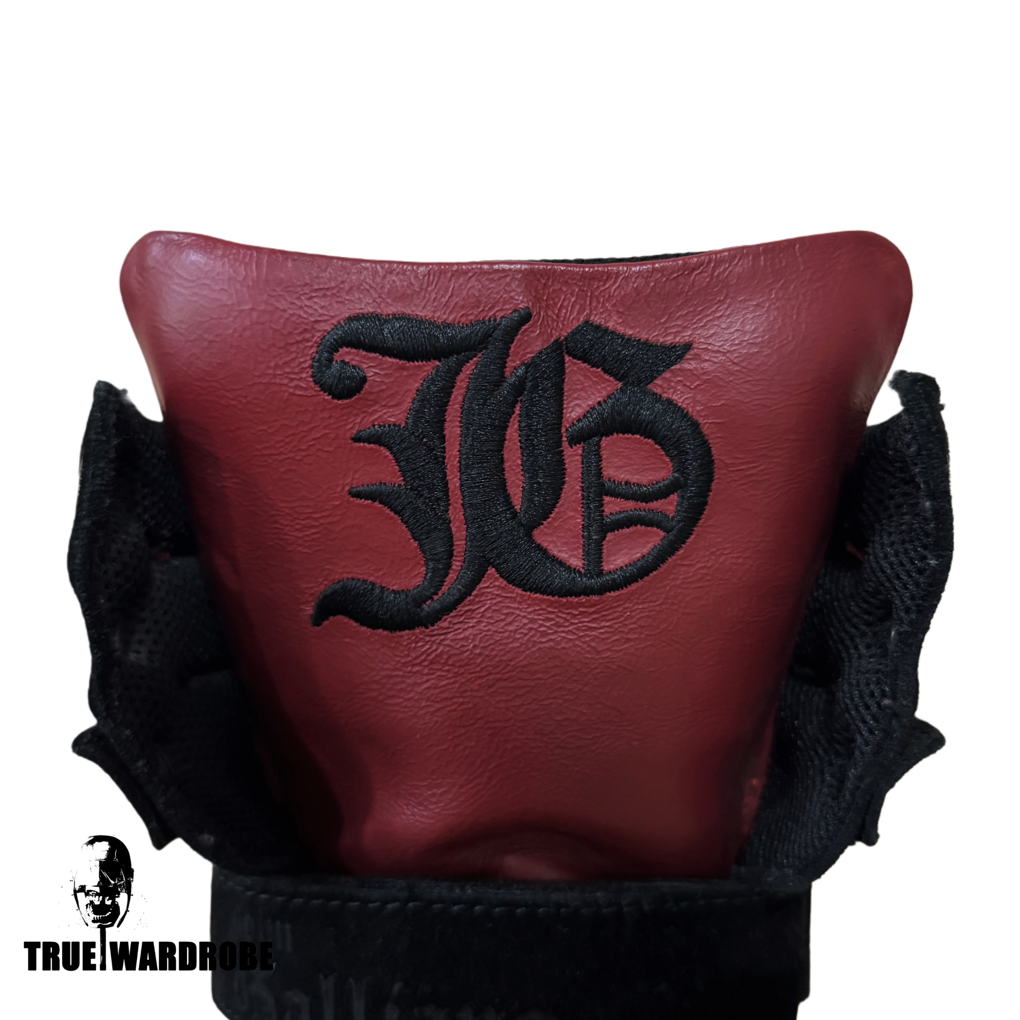 John Galliano Double Strap High Top Burgundy/Black Logo Sneakers