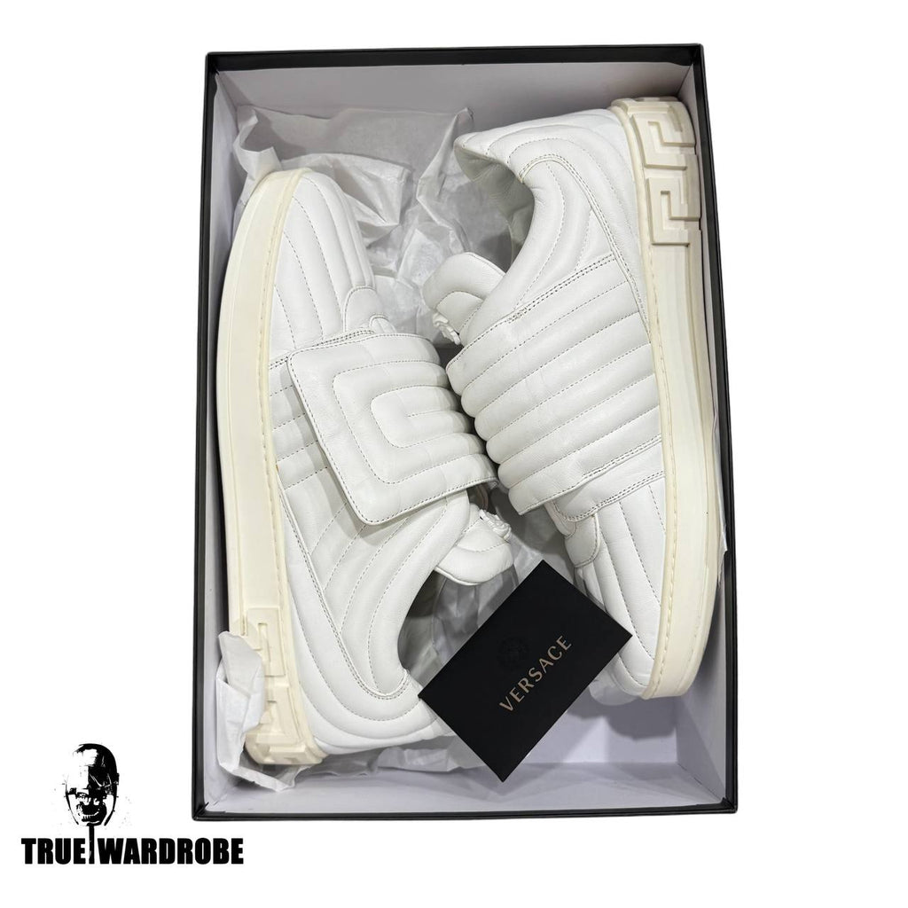 2016 Versace Velcro Strap Medusa White Low Top Sneakers