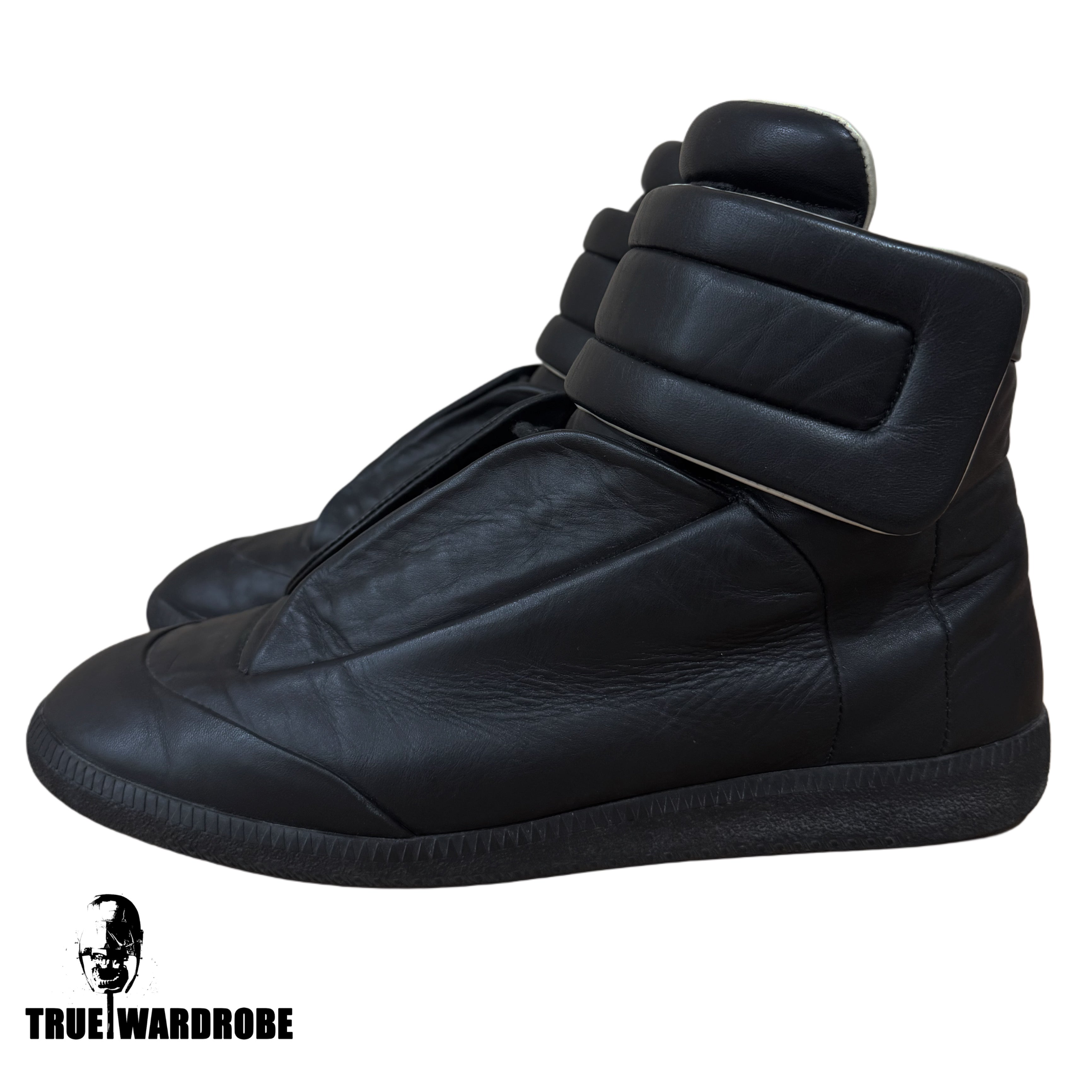 Maison Margiela Future High Black Leather Sneakers