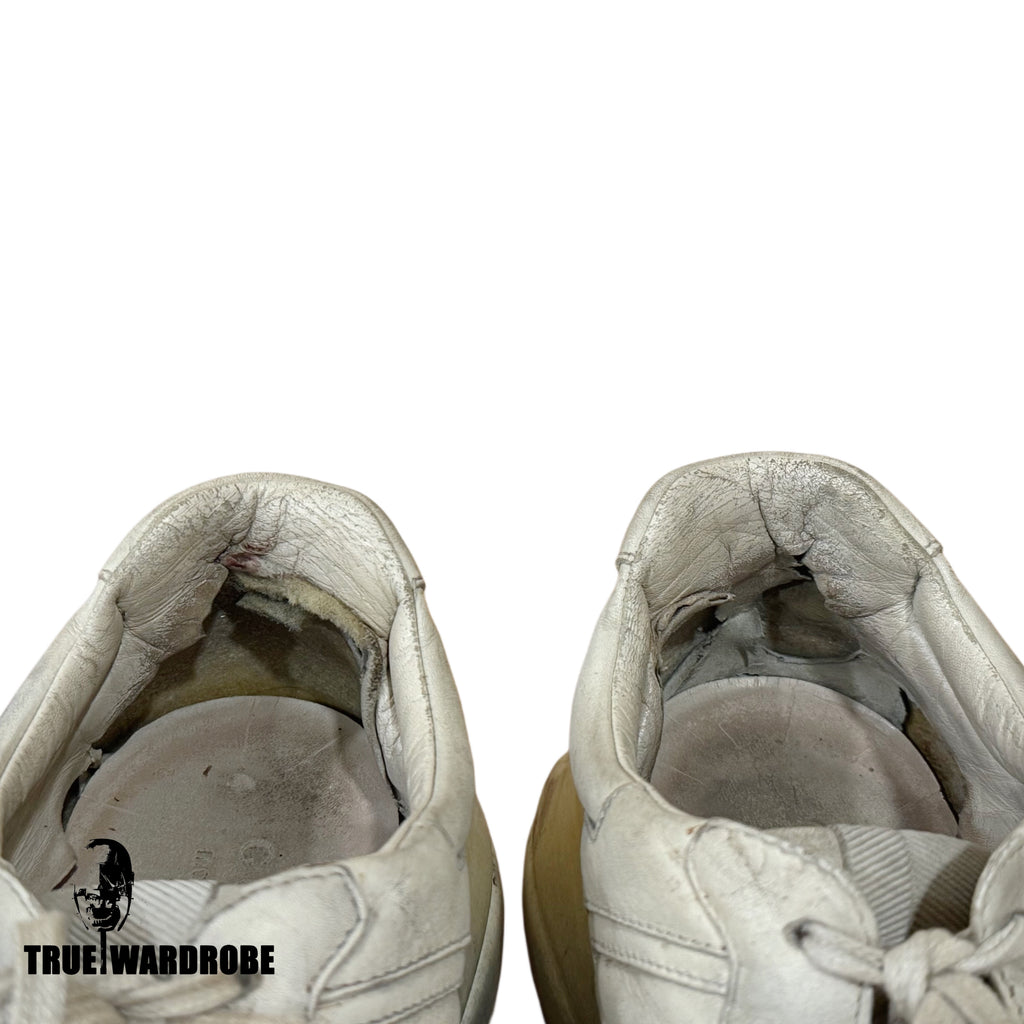 Gucci Rython Tongue Logo Distressed Milk Sneakers