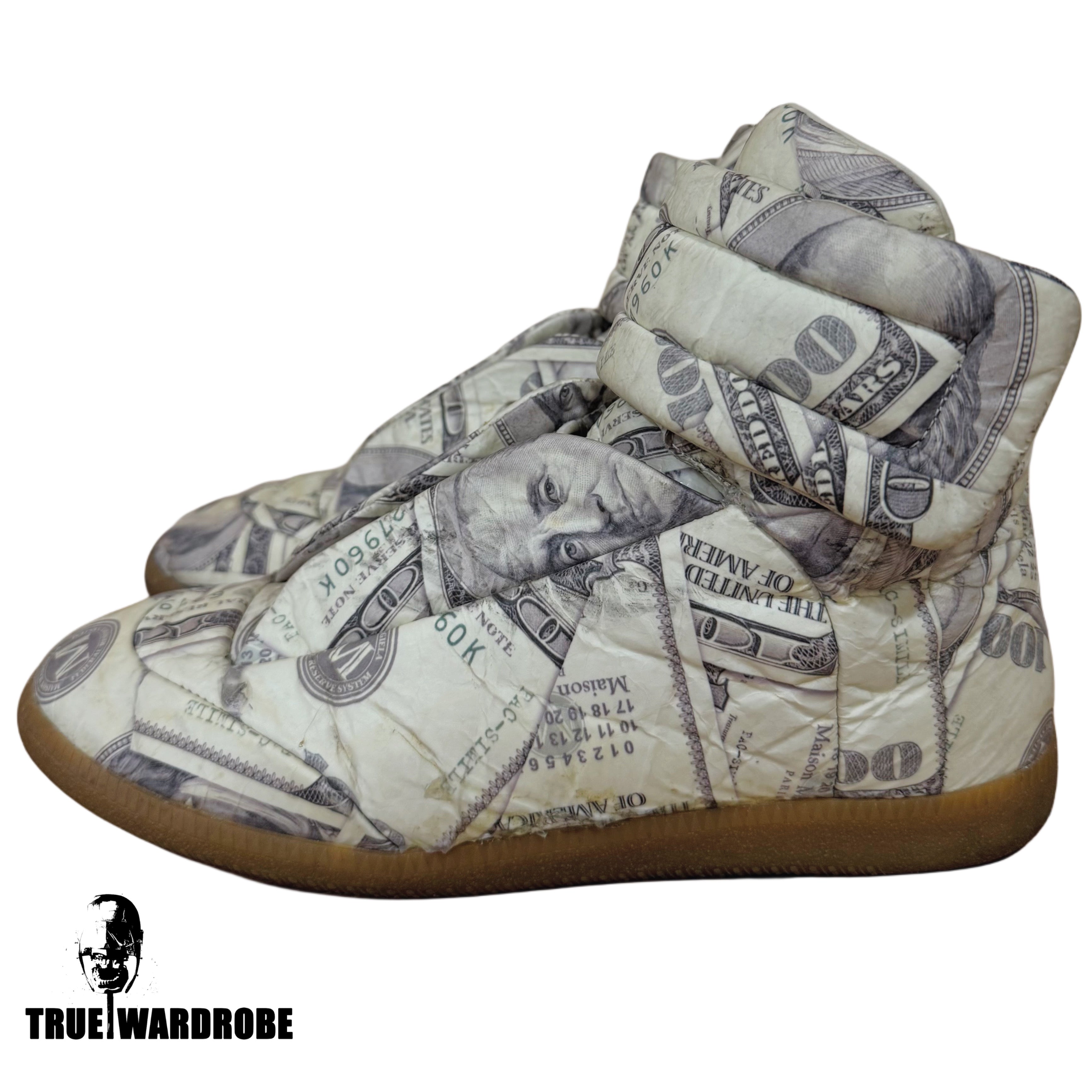 2018 Maison Margiela Dollar Money Printed High Top Futures