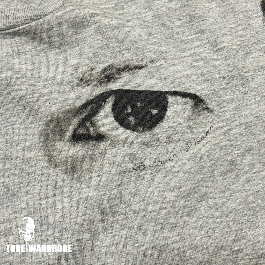 Alexander Mcqueen Face Printed Grey T Shirt