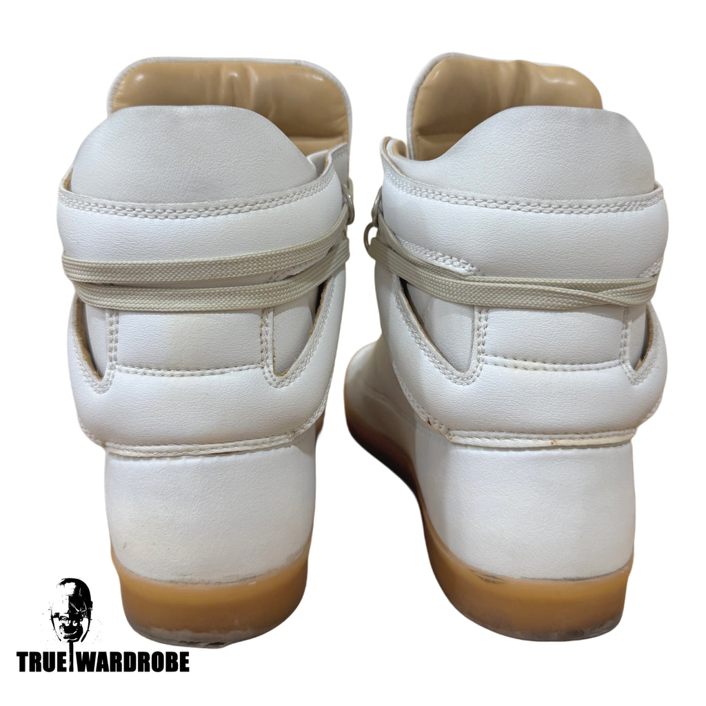 2012 Maison Margiela X H&M High Top White Leather Sneakers