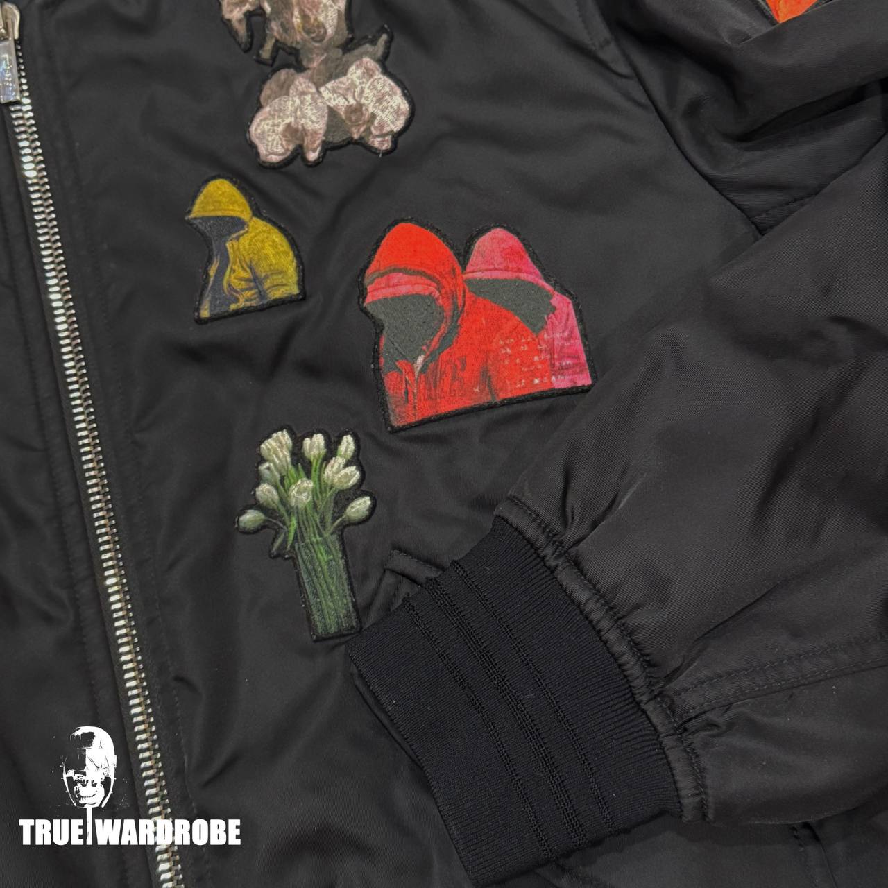 2018 Dior Homme X Francois Bard Black Embroidered Bomber Jacket