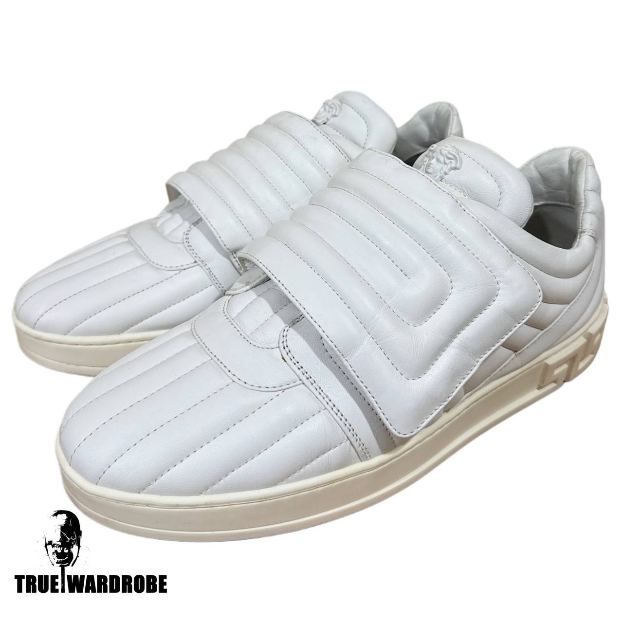 2016 Versace Velcro Strap Medusa White Low Top Sneakers