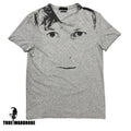 Alexander Mcqueen Face Printed Grey T Shirt