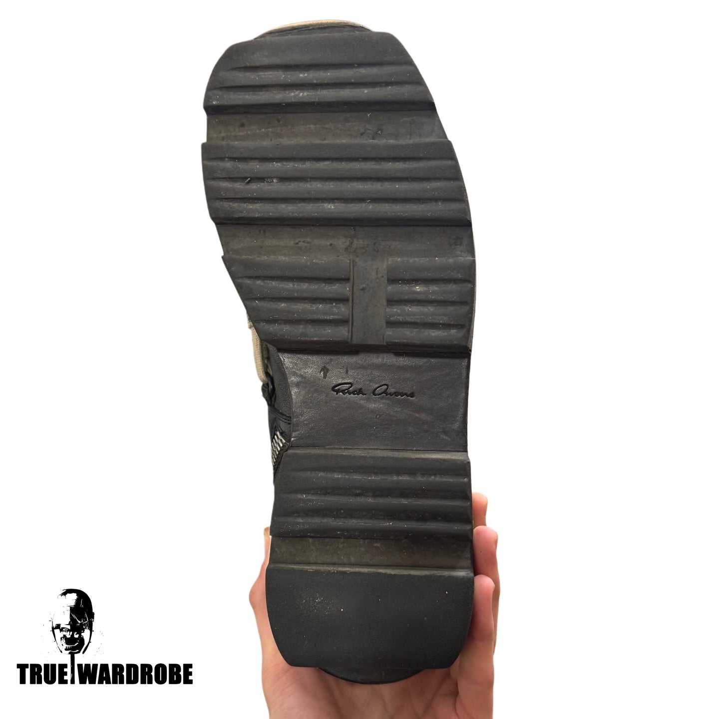SS20 Rick Owens Megatooth Megalace Army Black Leather Boots