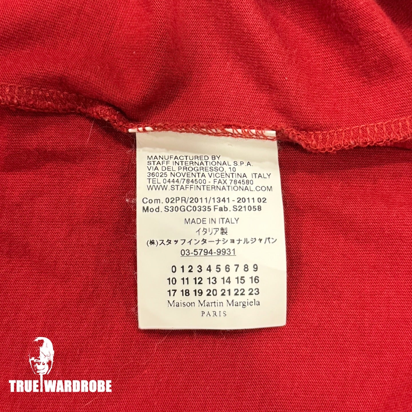 FW11 Maison Margiela Shield Emblem Red Blood T Shirt