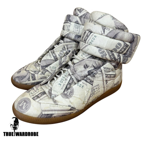 2018 Maison Margiela Dollar Money Printed High Top Futures