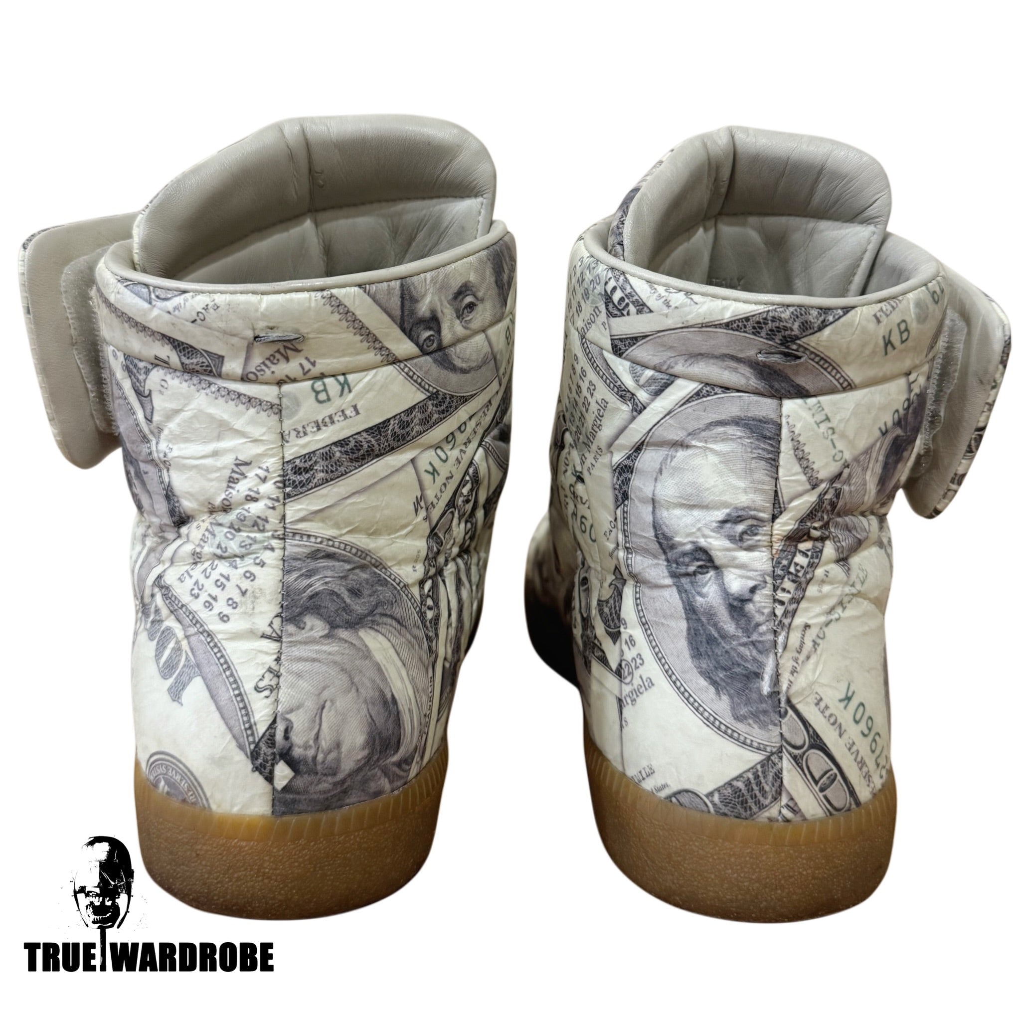 2018 Maison Margiela Dollar Money Printed High Top Futures