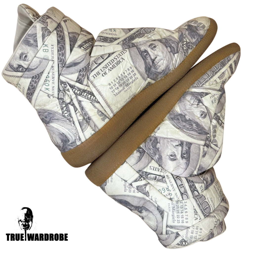 2018 Maison Margiela Dollar Money Printed High Top Futures