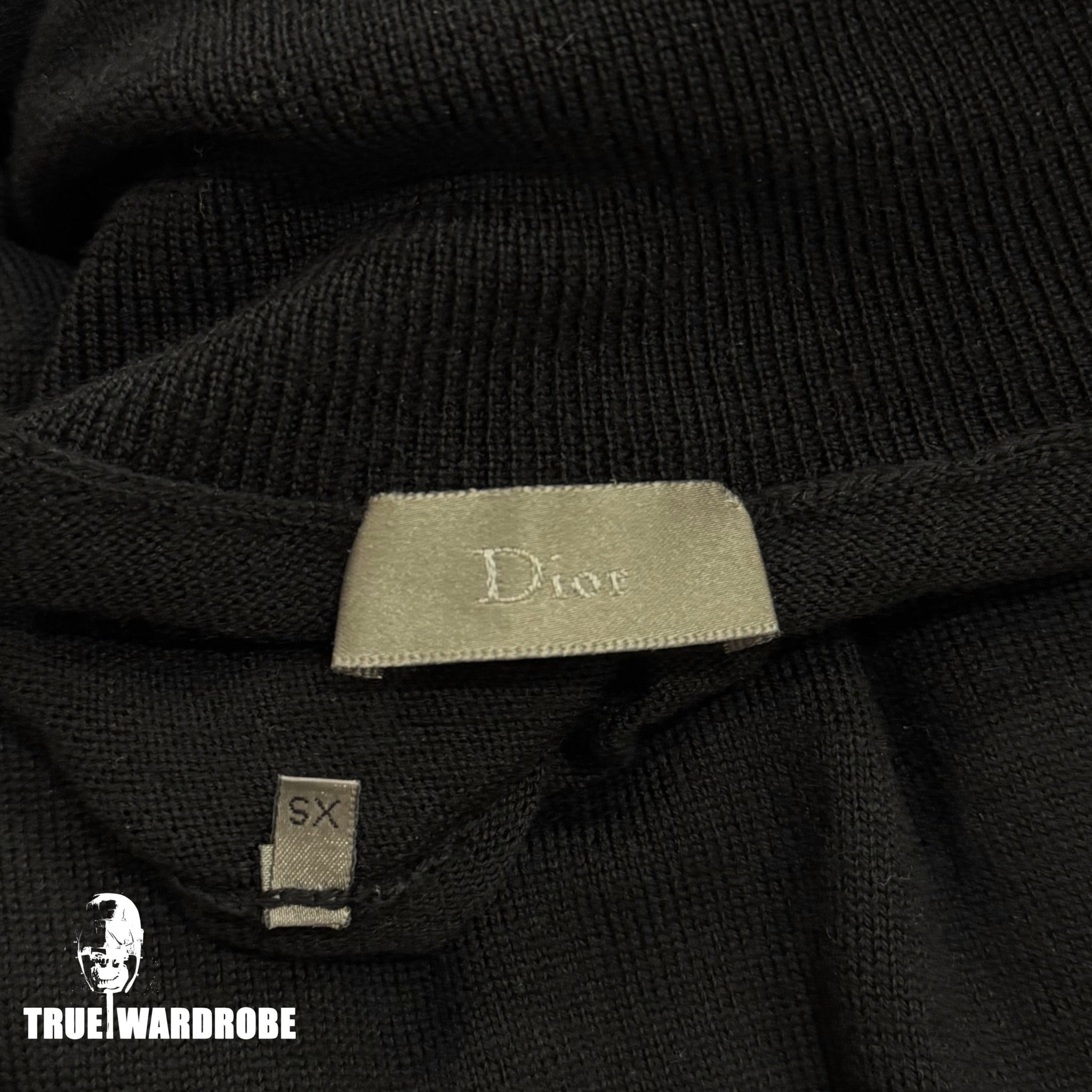 AW08 Dior Homme Broken Heart Black Turtleneck Sweater By Kris Van Assche