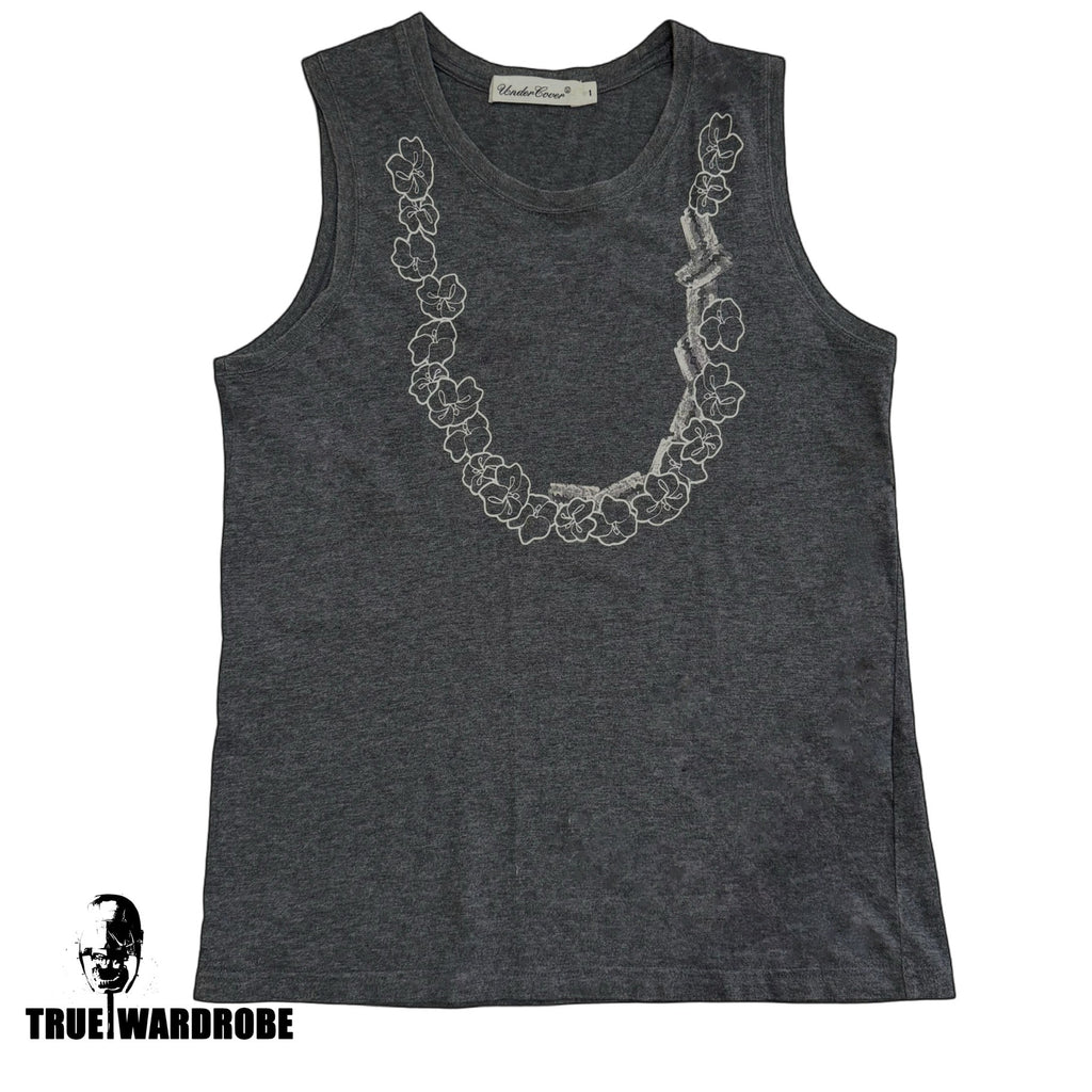 2010’s Undercover Flower Necklace Razor Grey Tank Top