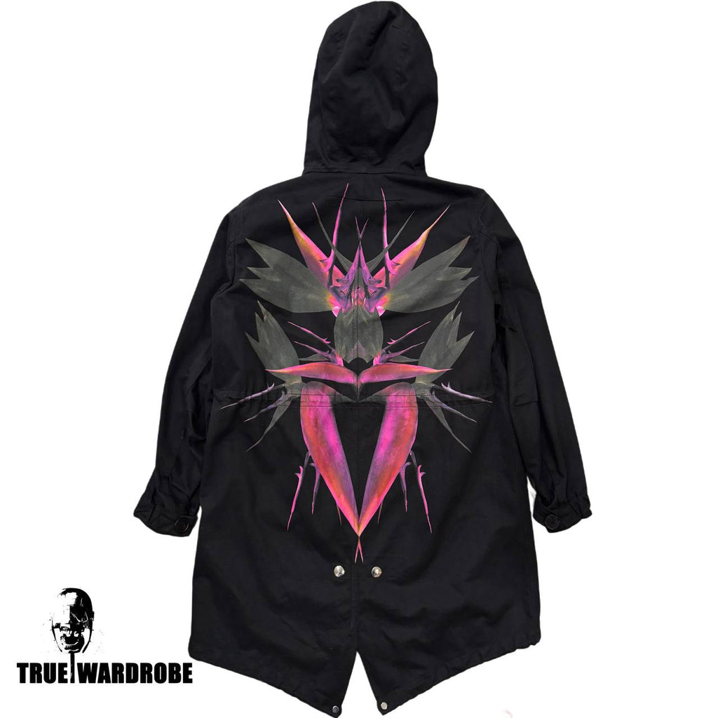SS12 Givenchy Birds Of Paradise Printed Hood Parka