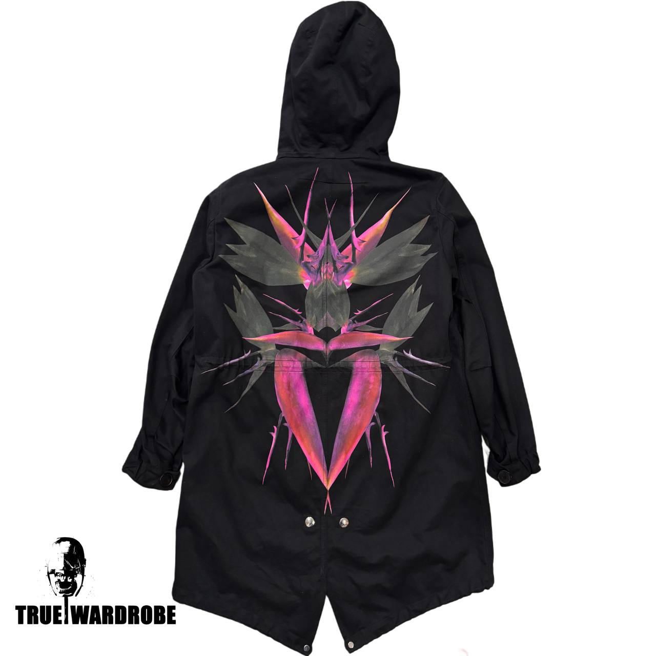 SS12 Givenchy Birds Of Paradise Printed Hood Parka