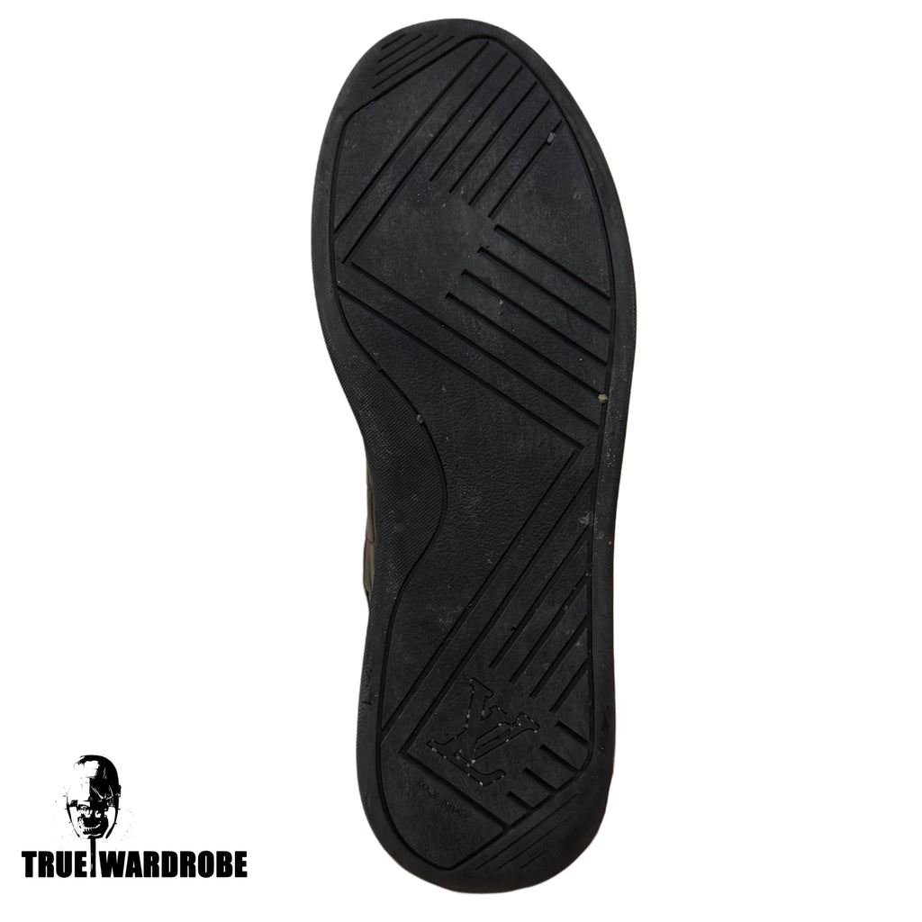 Louis Vuitton Crocodile Logo High Top Leather Sneakers