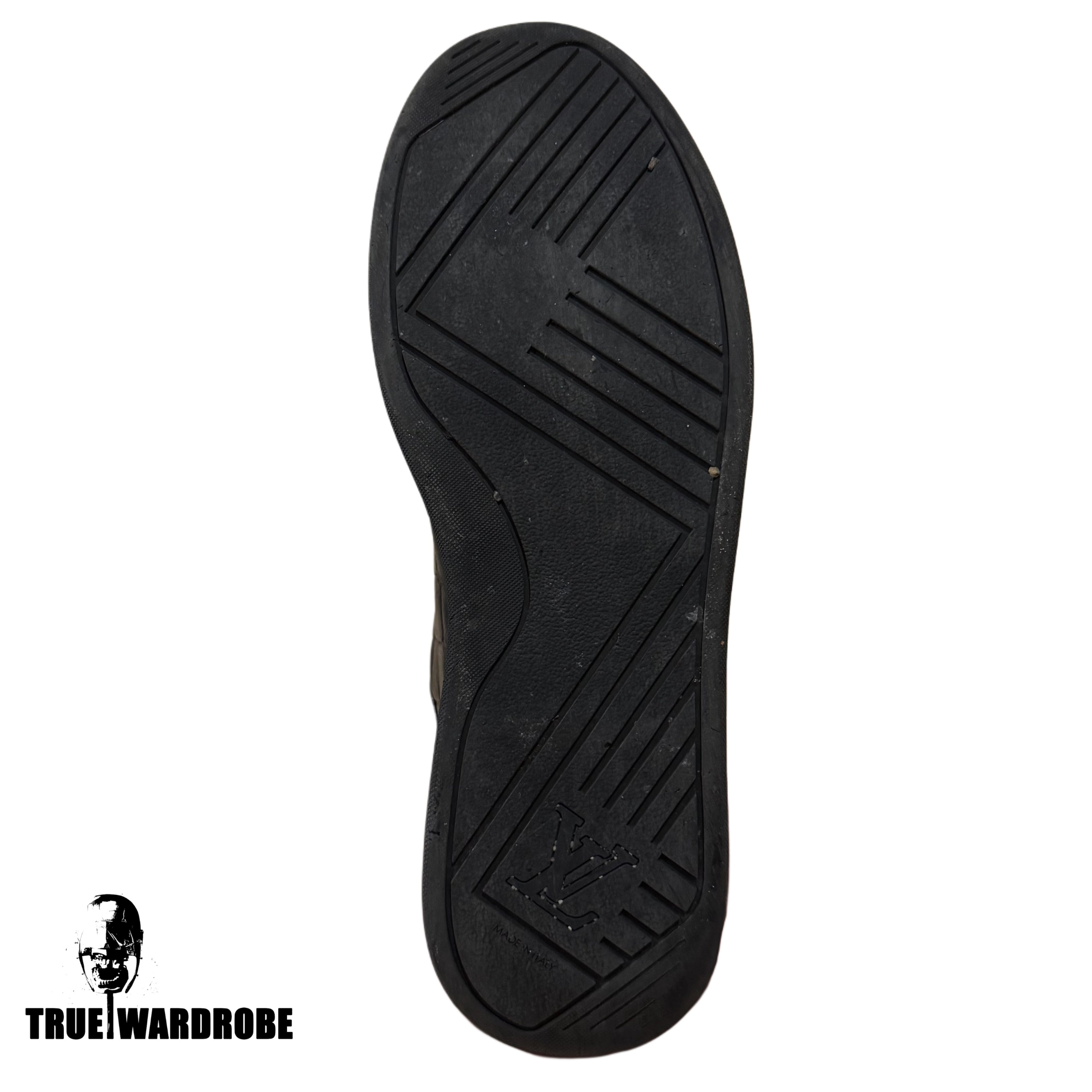 Louis Vuitton Crocodile Logo High Top Leather Sneakers