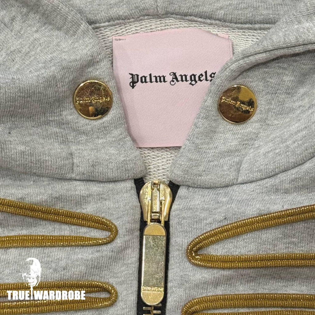 SS16 Palm Angels Grey Napoleon Hussar Hoodie