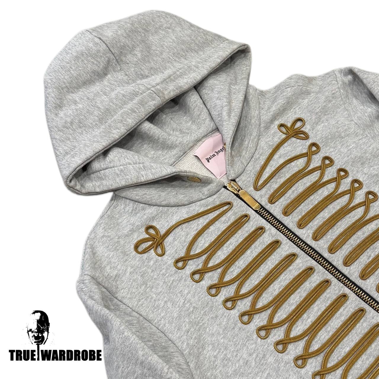 SS16 Palm Angels Grey Napoleon Hussar Hoodie