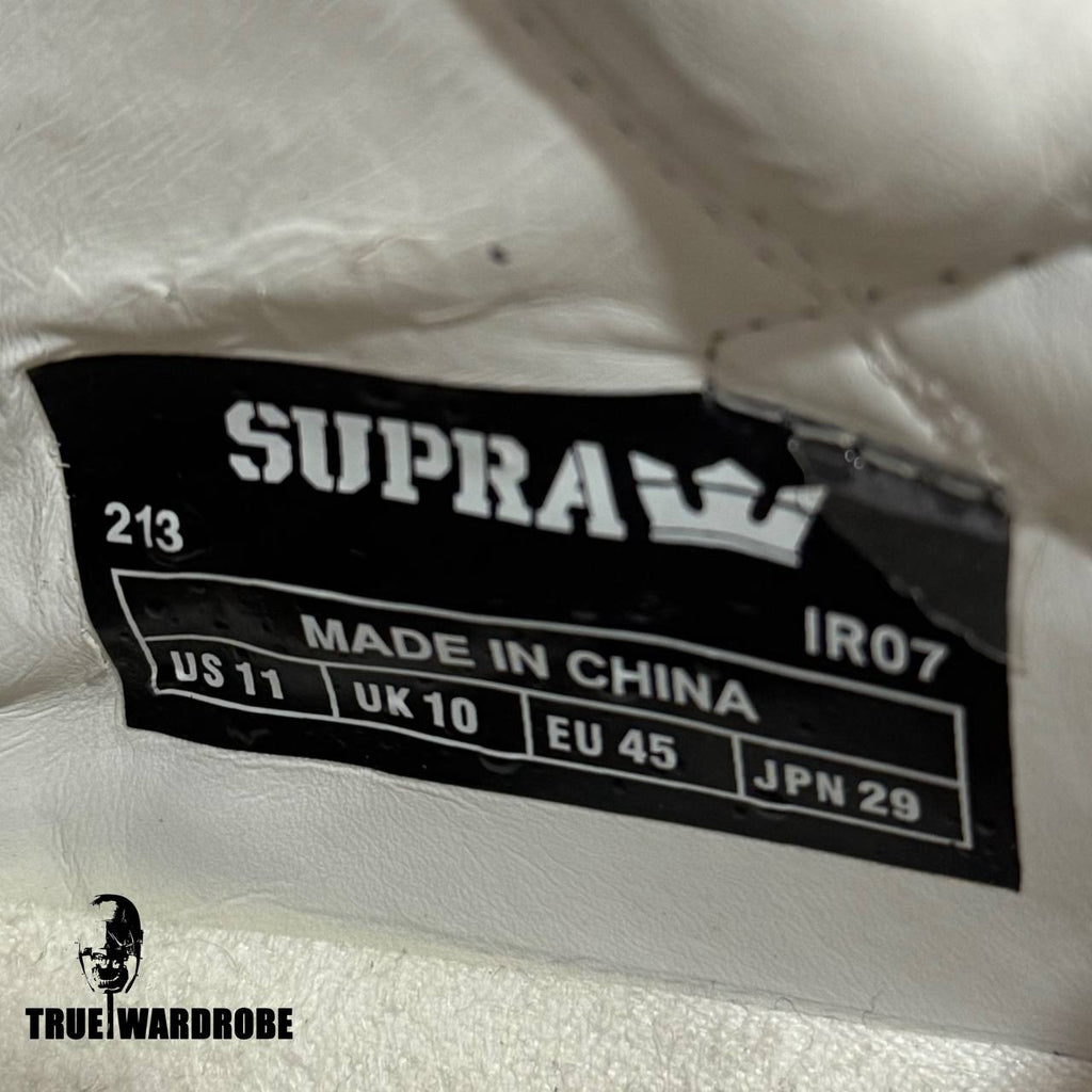 FW12 Supra “Falcon” High Top White Leather Sneakers