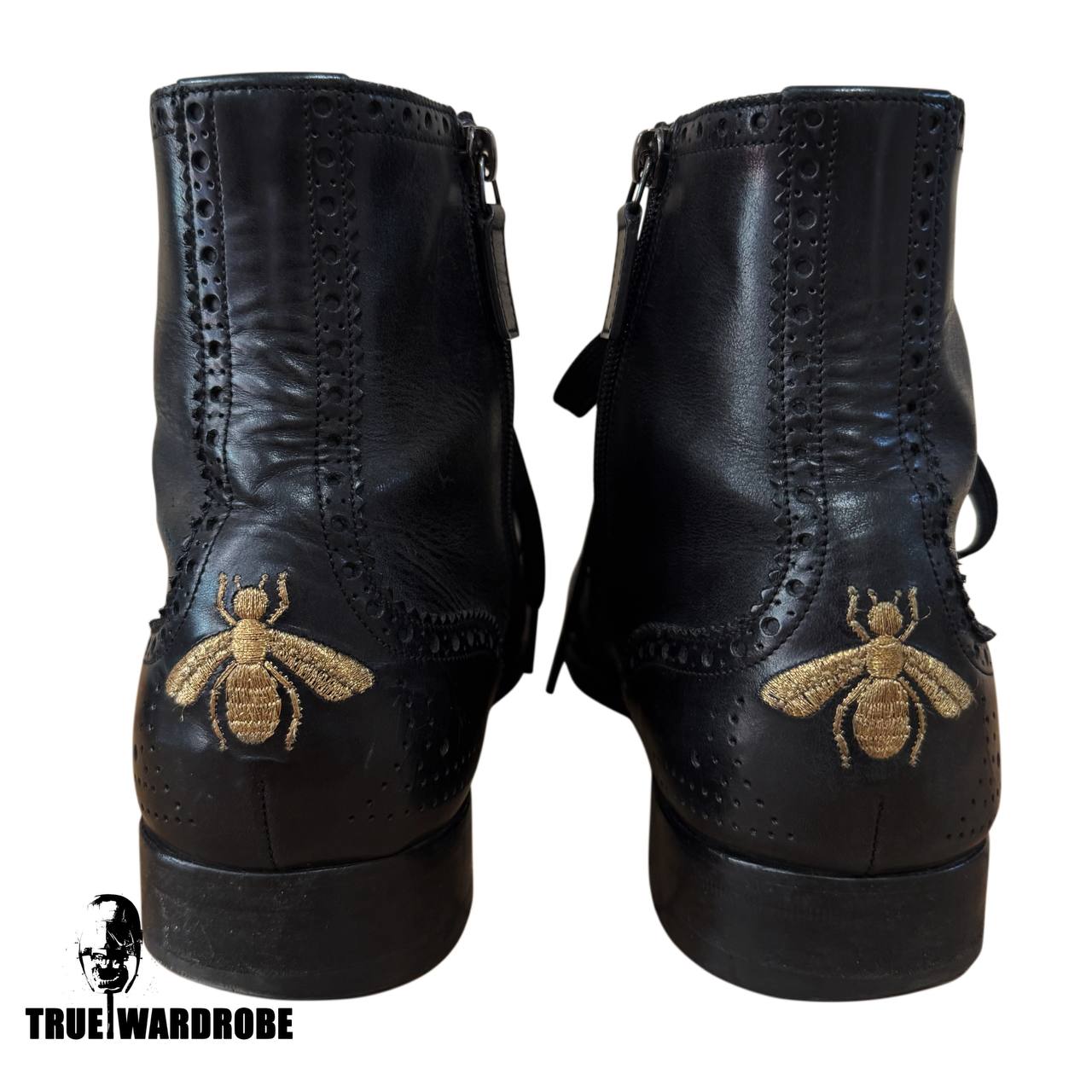 2017 Runway Gucci “Cruise” Dionysus Buckle Queercore Brogue Ankle Boots