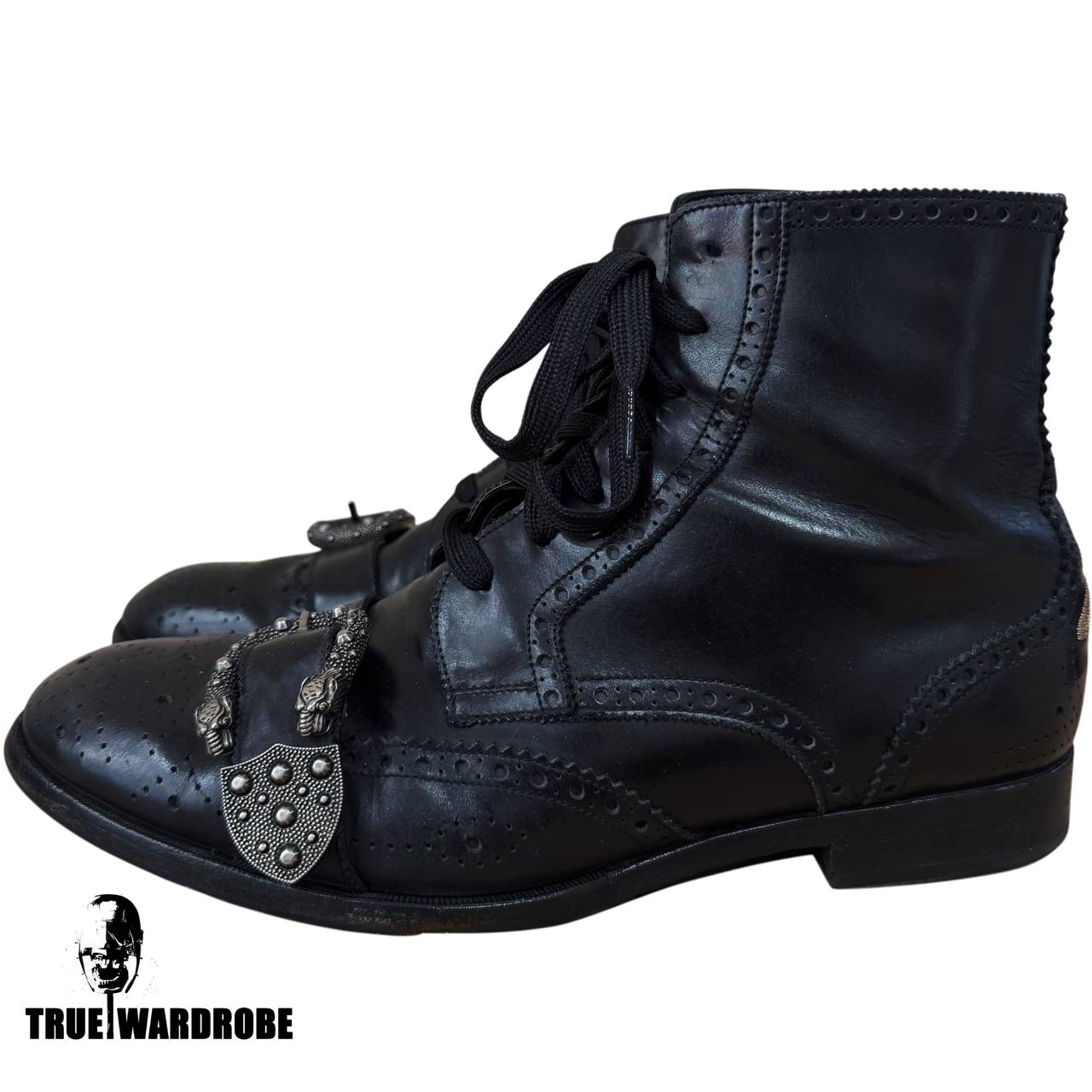 2017 Runway Gucci “Cruise” Dionysus Buckle Queercore Brogue Ankle Boots