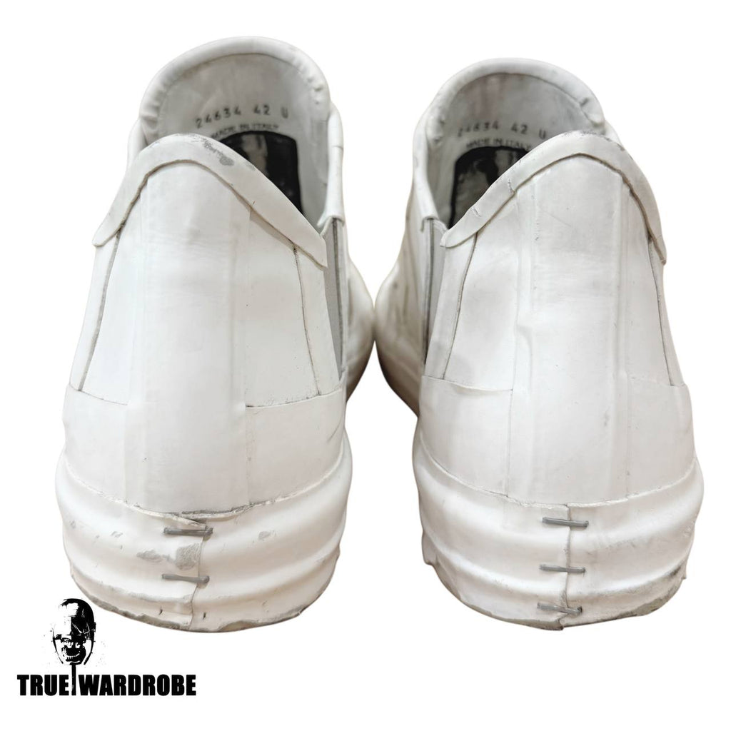 FW20 “PERFORMA” Rick Owens Tape Mummy Rubber Ramones White Sneakers