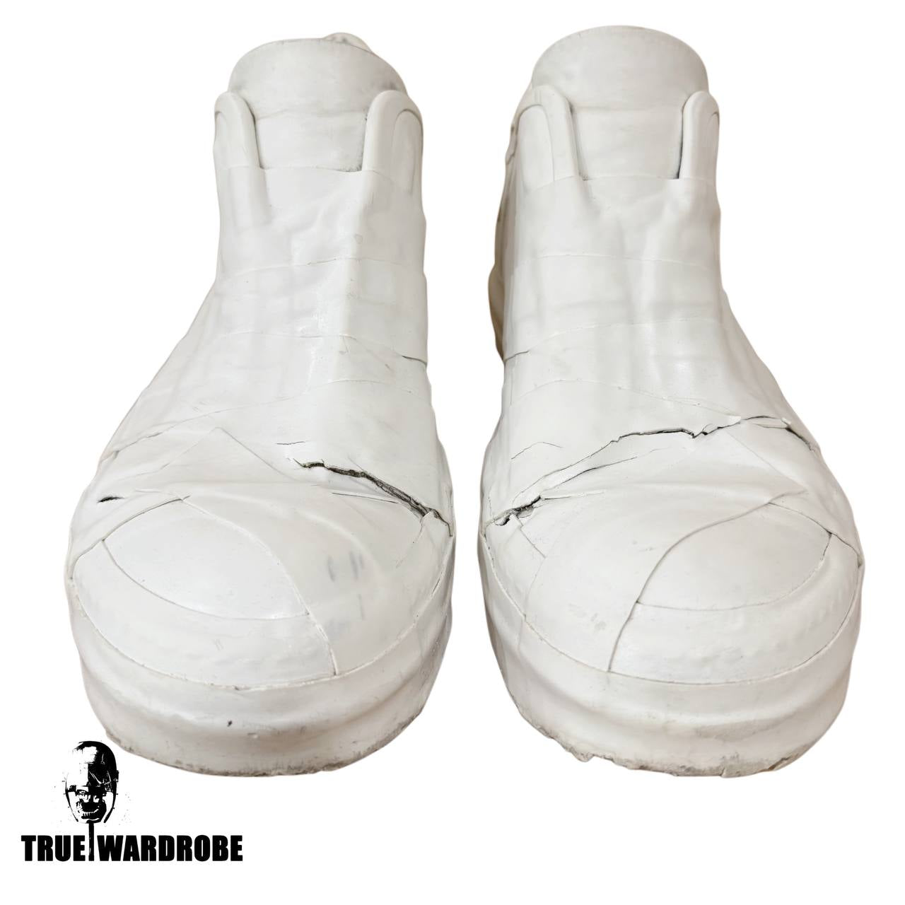 FW20 “PERFORMA” Rick Owens Tape Mummy Rubber Ramones White Sneakers