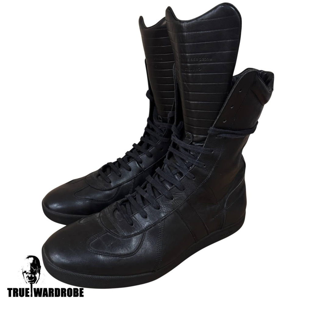 AW03 Dior Homme “Luster” High Top Leather Boxing Sneakers