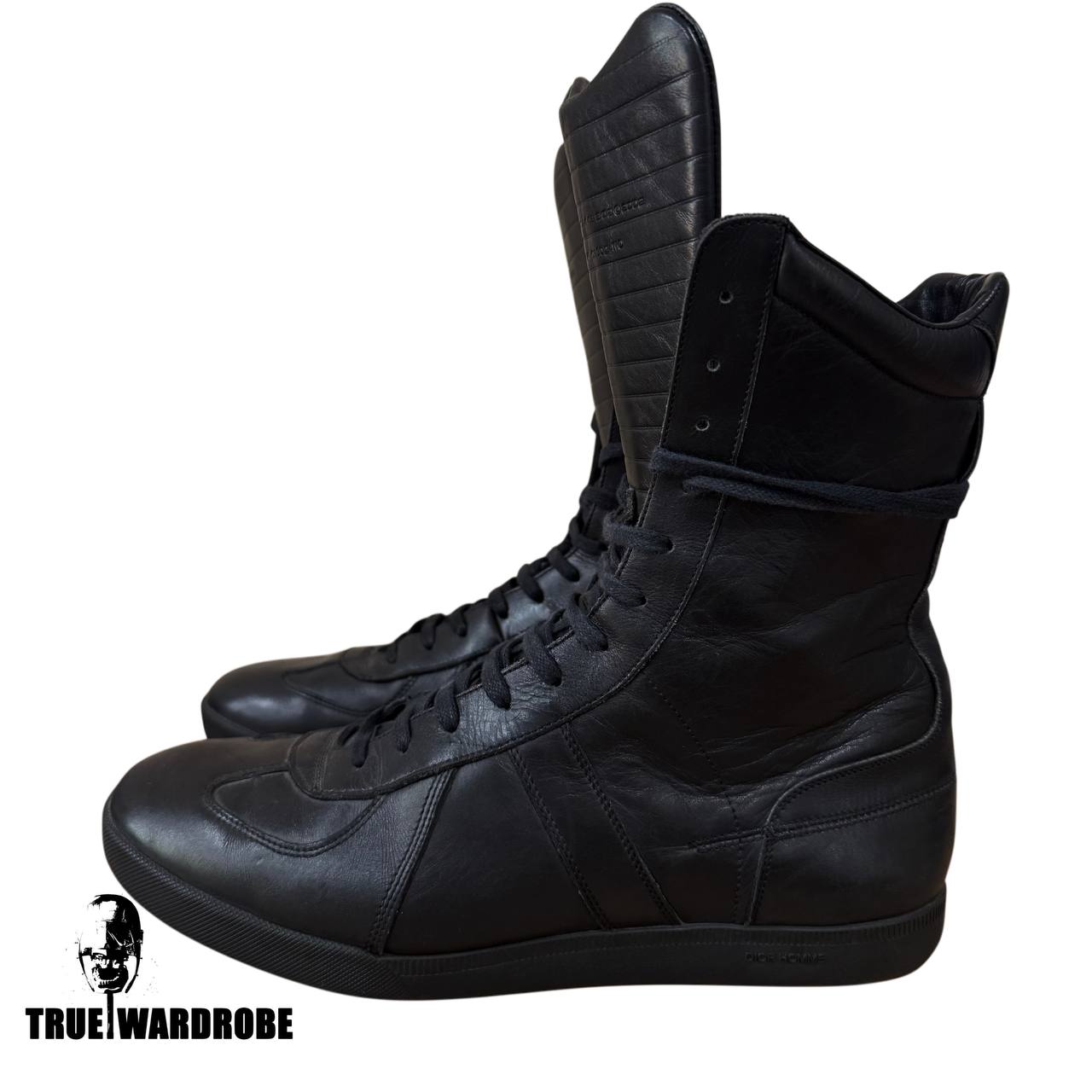 AW03 Dior Homme “Luster” High Top Leather Boxing Sneakers