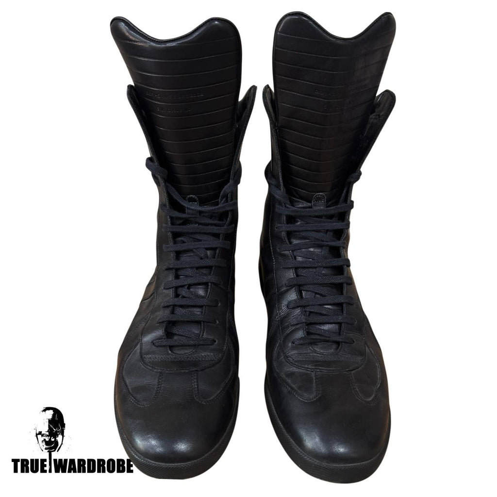 AW03 Dior Homme “Luster” High Top Leather Boxing Sneakers