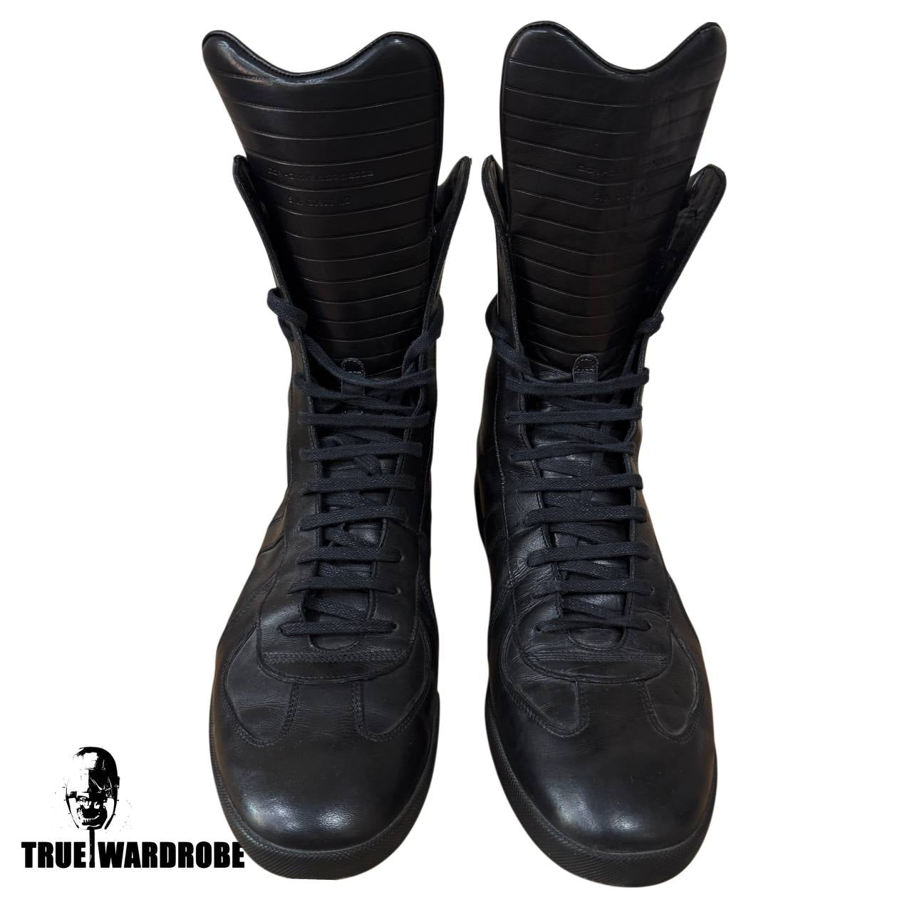AW03 Dior Homme “Luster” High Top Leather Boxing Sneakers