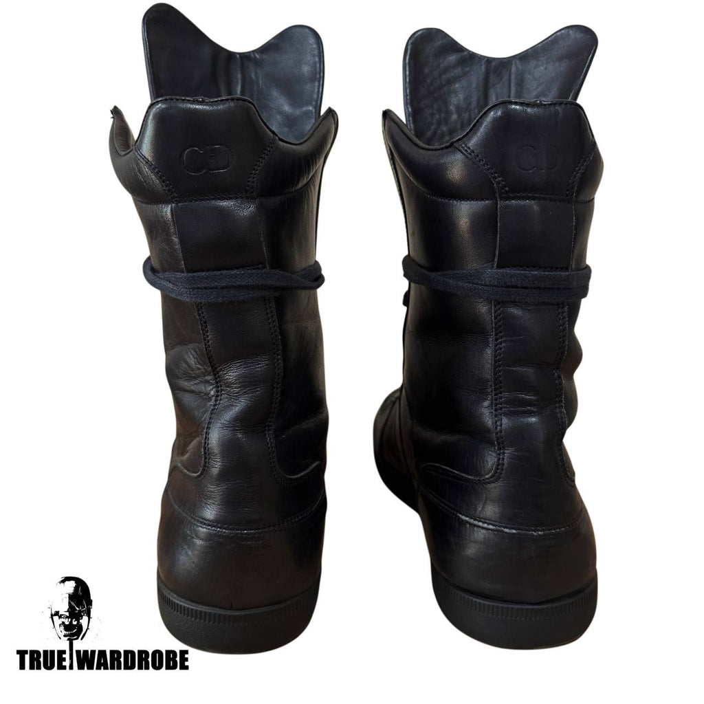 AW03 Dior Homme “Luster” High Top Leather Boxing Sneakers