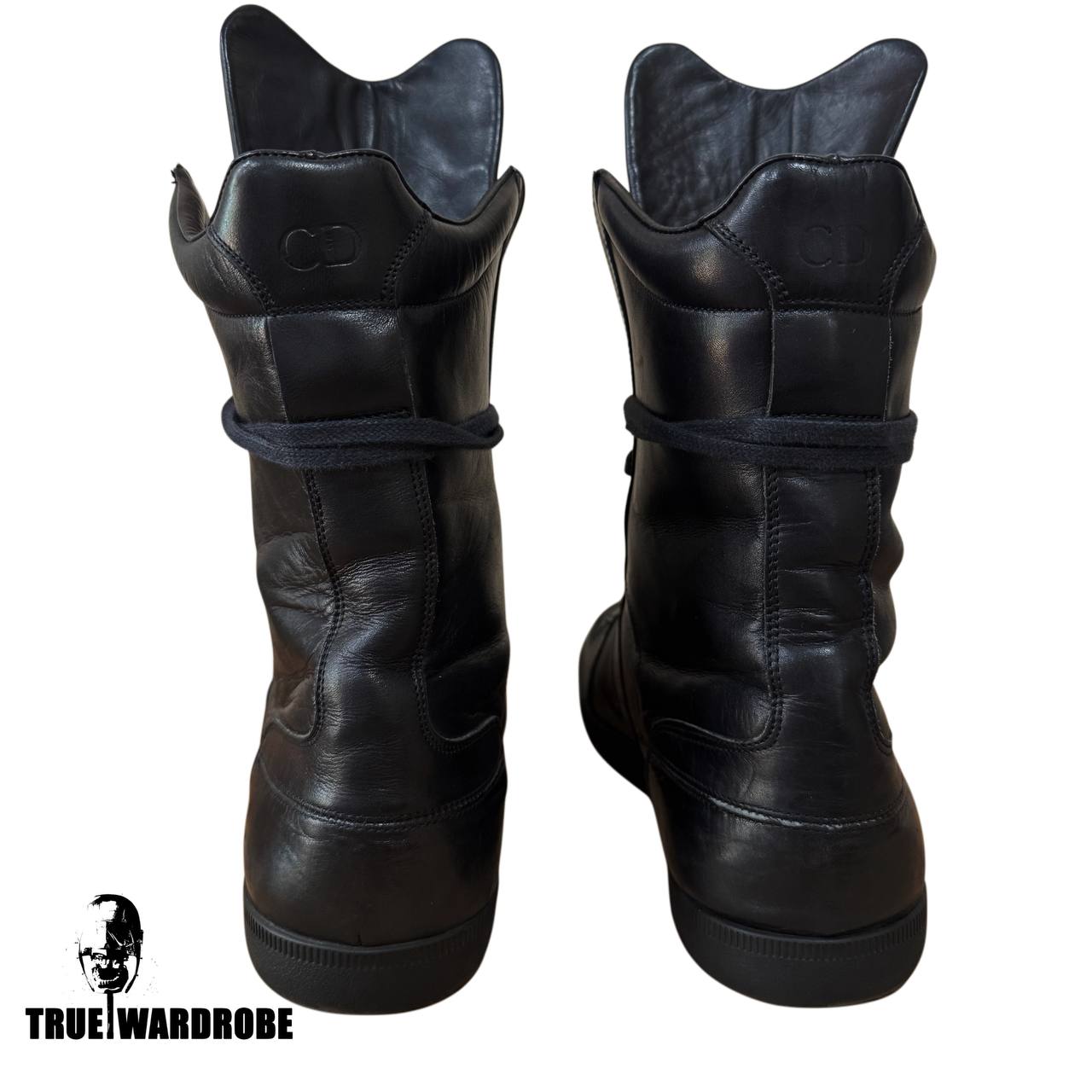 AW03 Dior Homme “Luster” High Top Leather Boxing Sneakers
