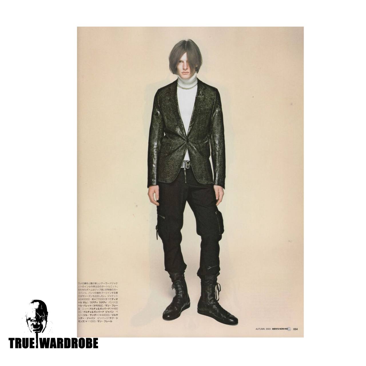 AW03 Dior Homme “Luster” High Top Leather Boxing Sneakers