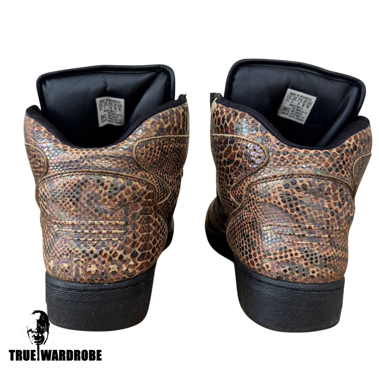 Adidas X Jeremy Scott Instinct Hi Snake 
Python Skin High Top Sneakers