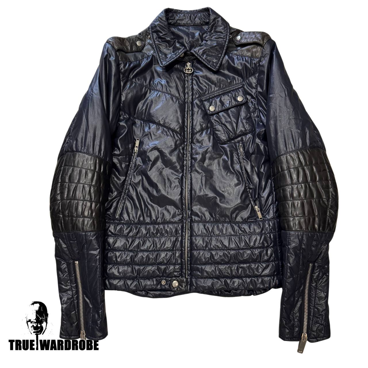 Gucci By Tom Ford Paneled Logo Zip Runner Puffer Jacket