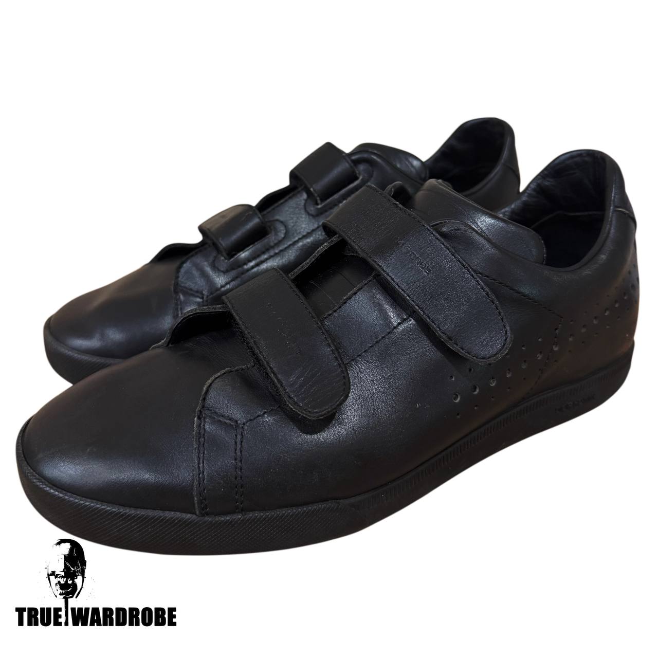 SS04 Dior Homme Strip Velcro Strap Low Top Leather Black Sneakers