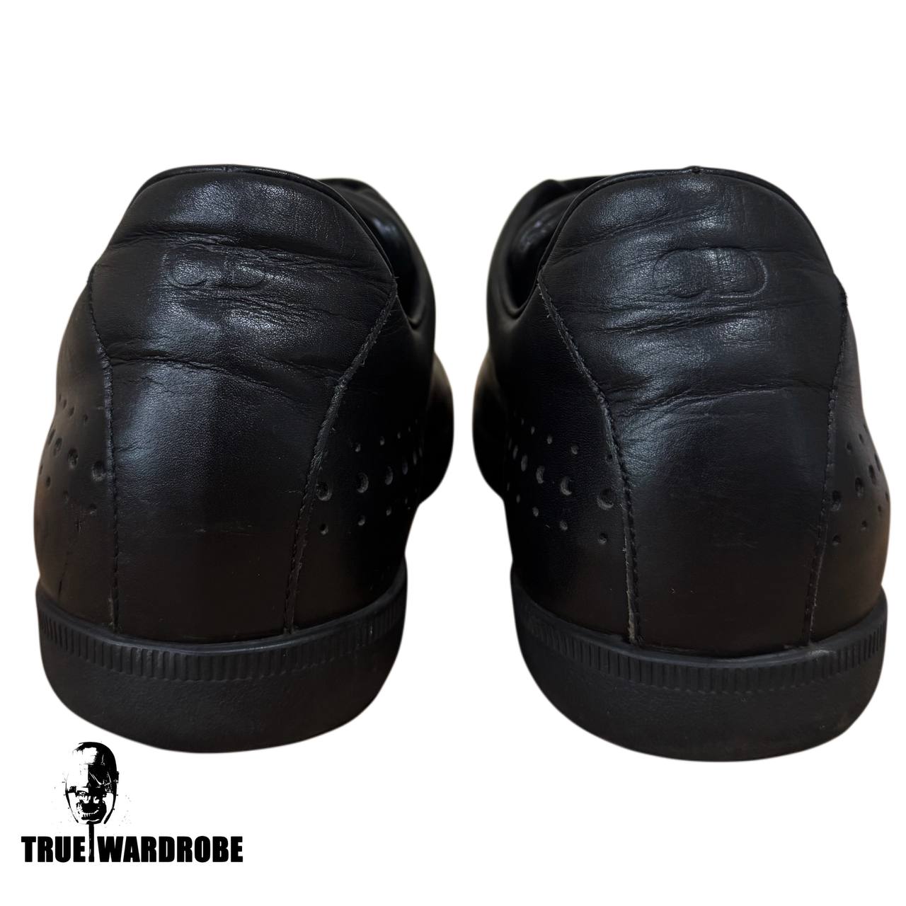 SS04 Dior Homme Strip Velcro Strap Low Top Leather Black Sneakers