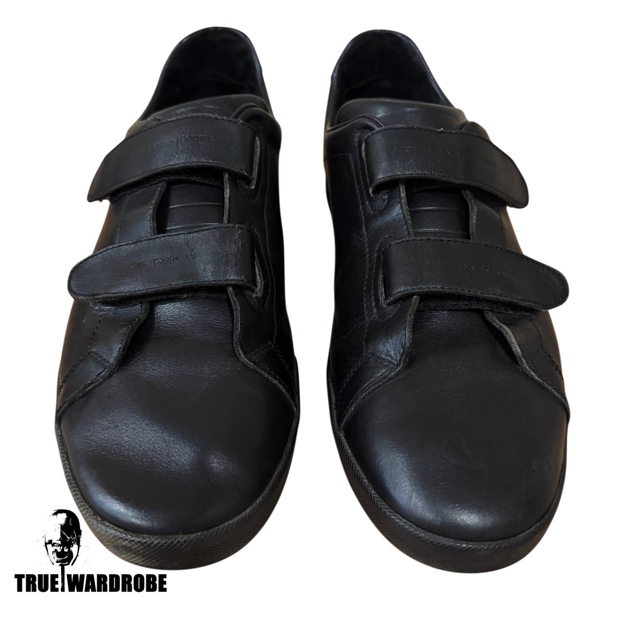 SS04 Dior Homme Strip Velcro Strap Low Top Leather Black Sneakers