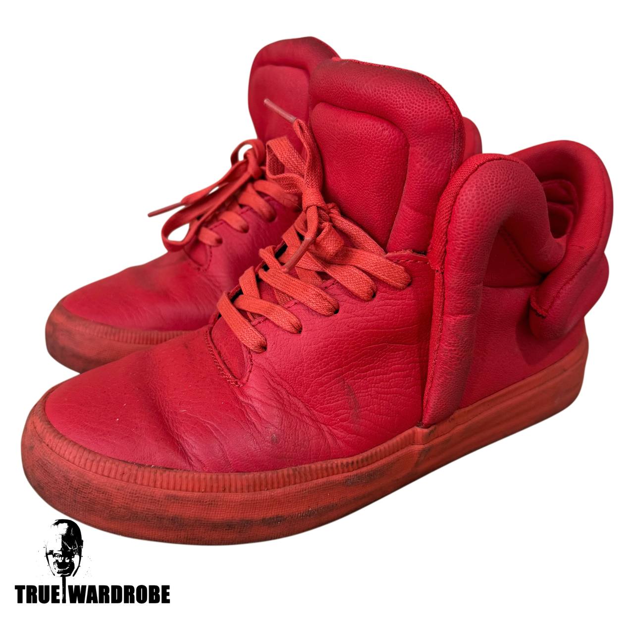 FW12 Supra “Falcon” High Top Red Leather Sneakers