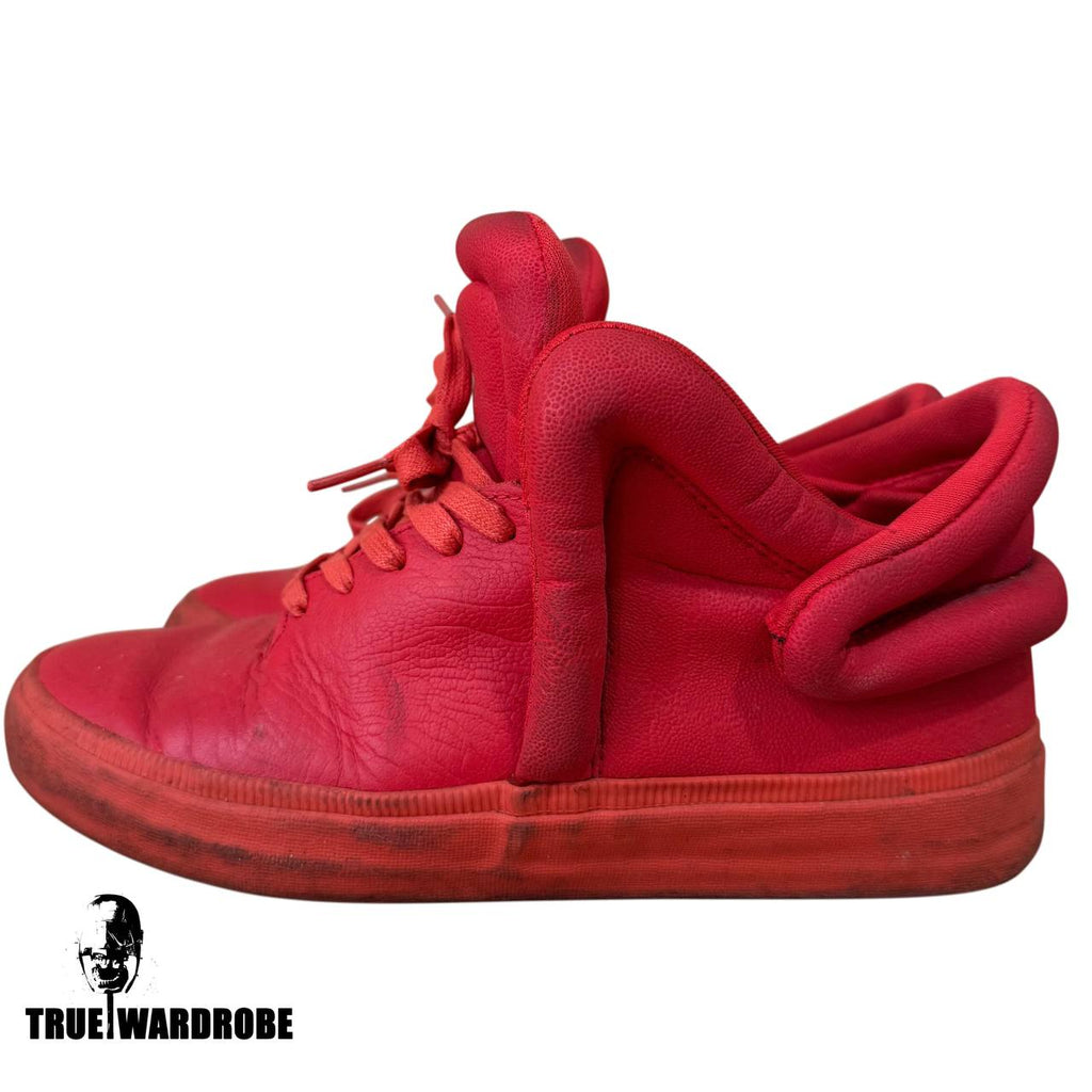 FW12 Supra “Falcon” High Top Red Leather Sneakers
