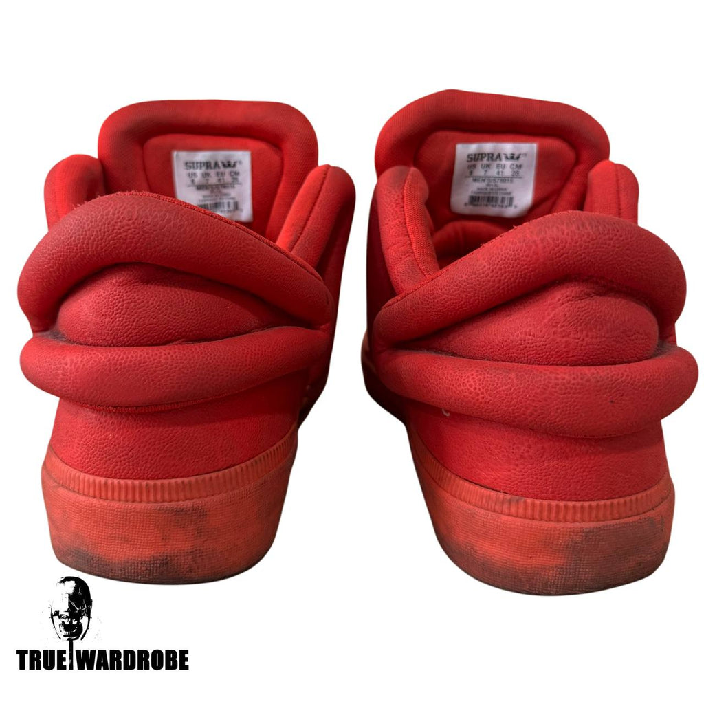 FW12 Supra “Falcon” High Top Red Leather Sneakers