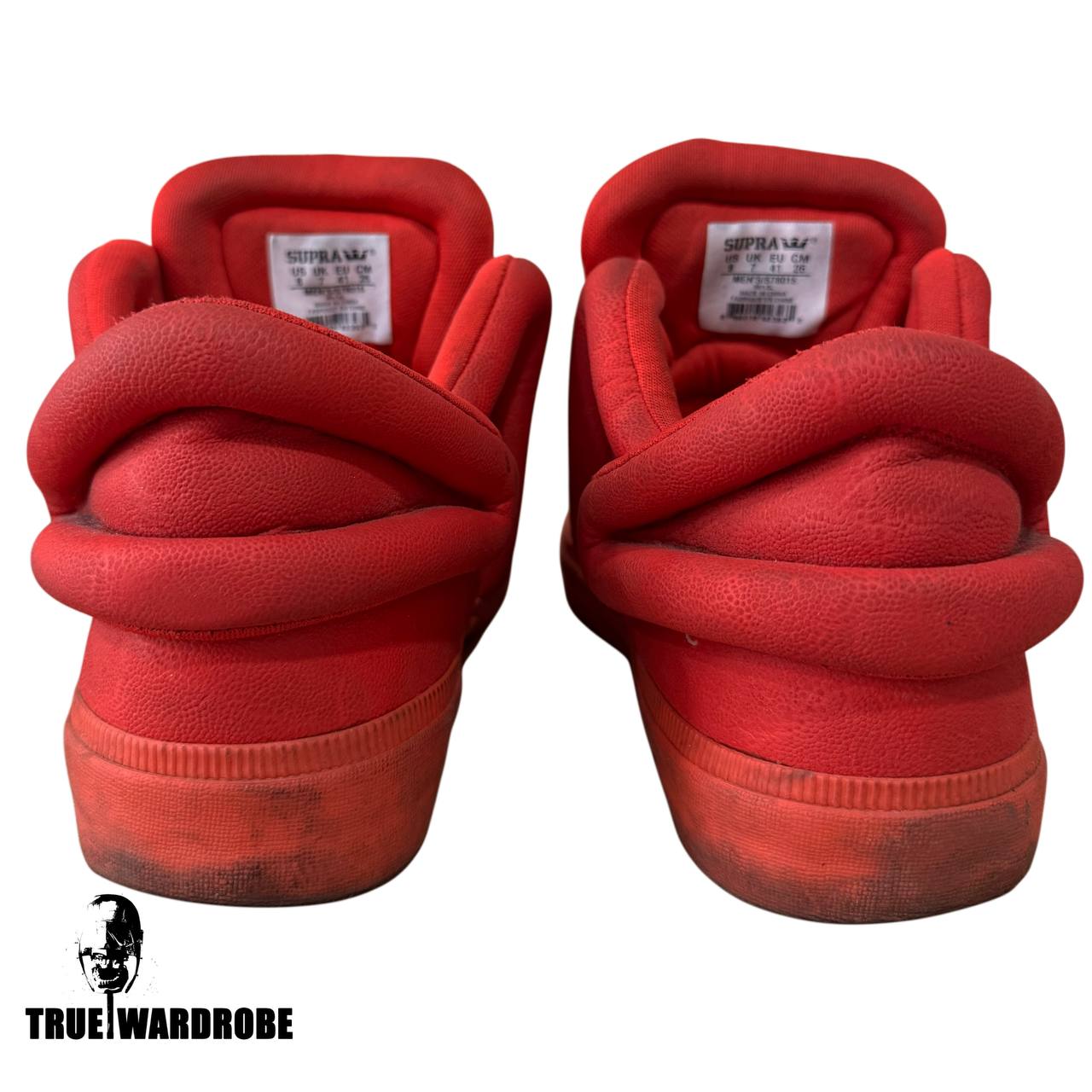 FW12 Supra “Falcon” High Top Red Leather Sneakers
