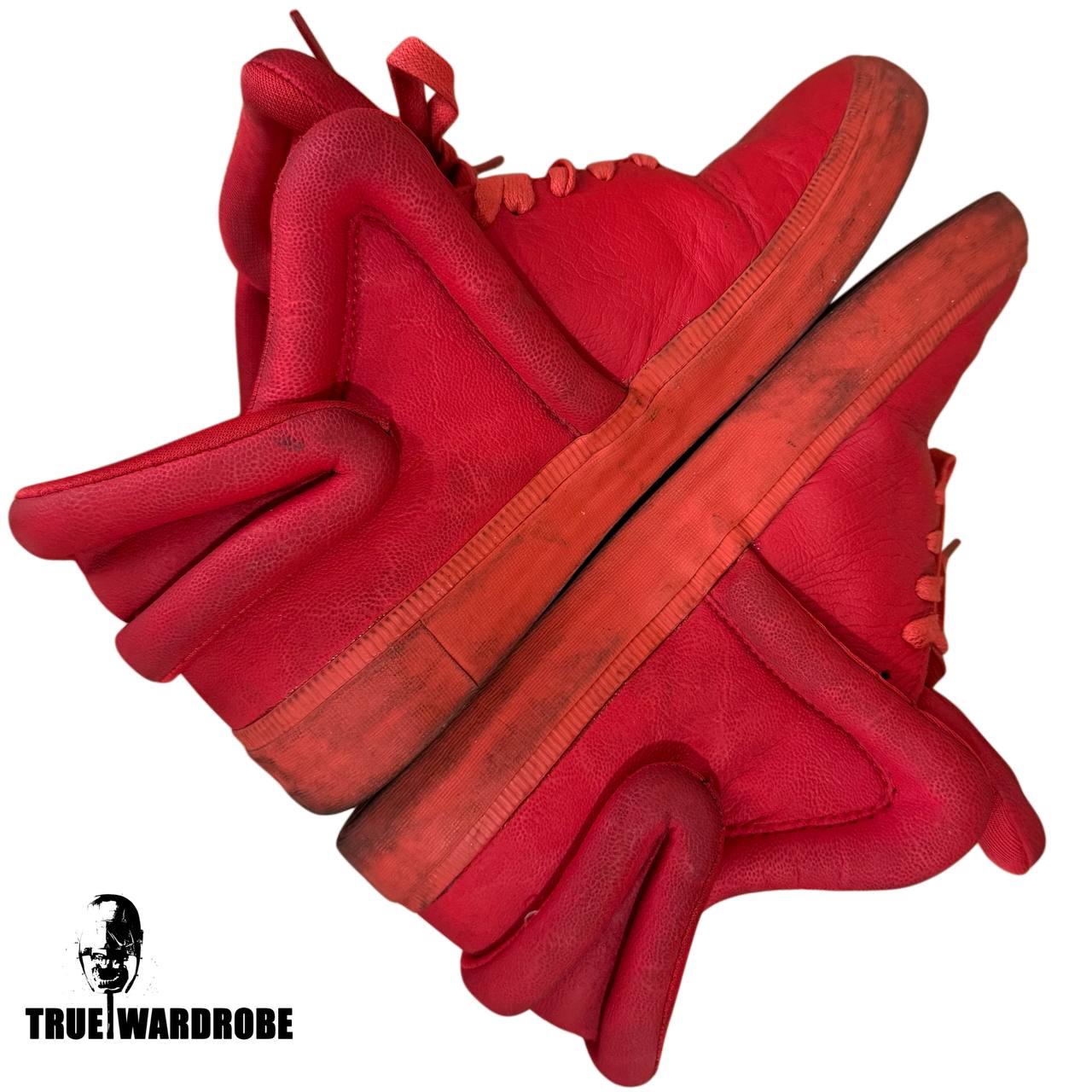 FW12 Supra “Falcon” High Top Red Leather Sneakers
