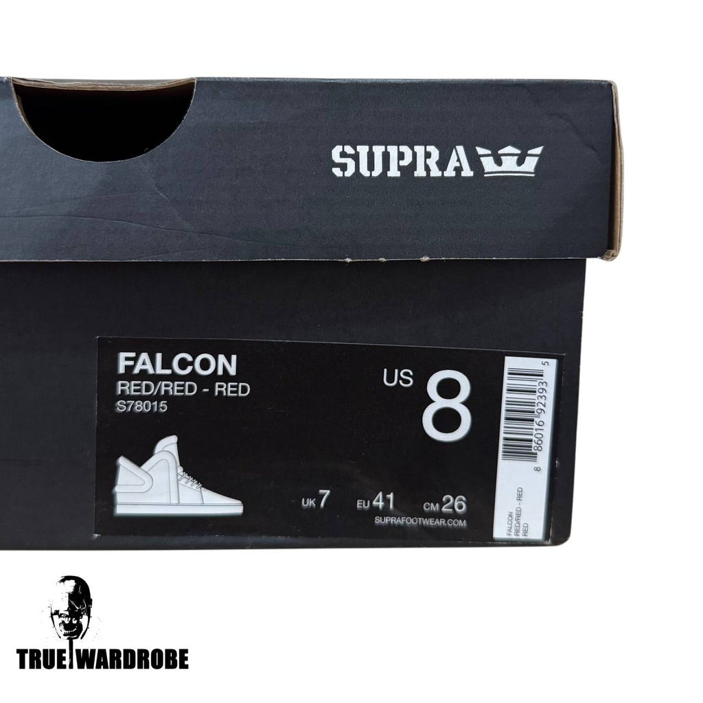 FW12 Supra “Falcon” High Top Red Leather Sneakers
