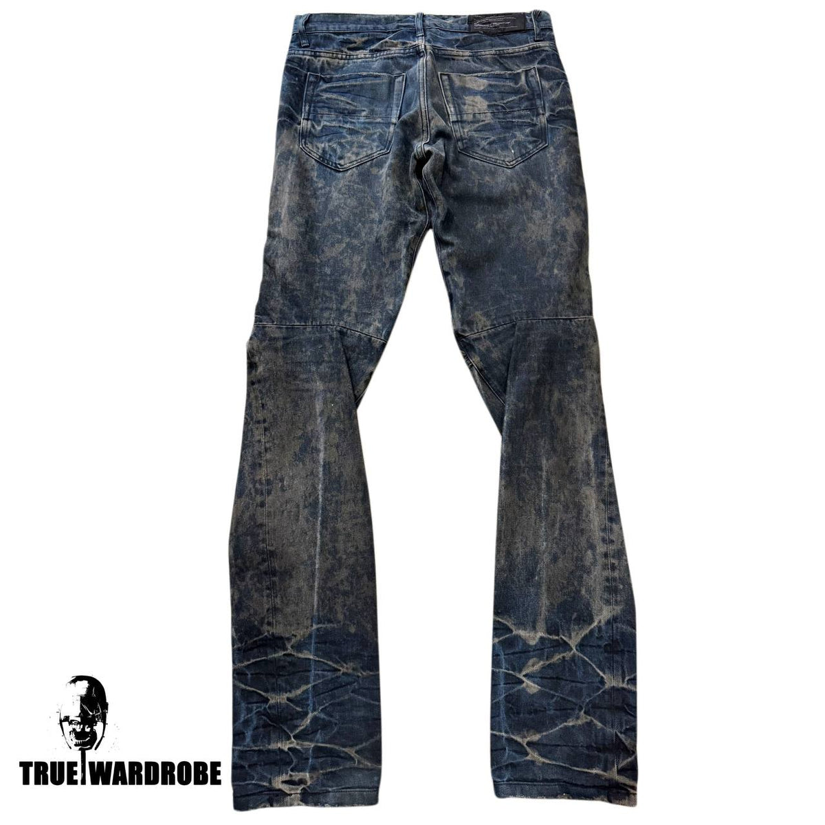 AW10 Julius Blue Grey Twisted Stacking Distressed Denim Jeans